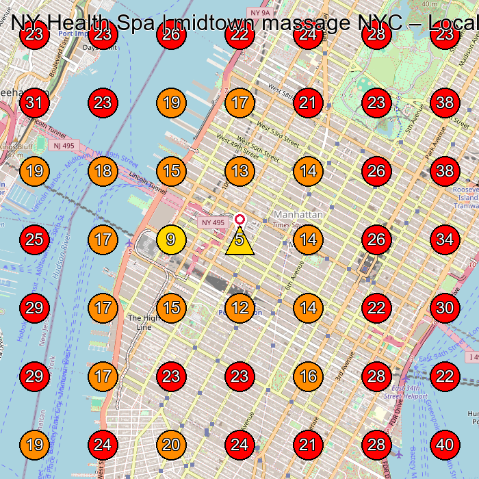 NY Health Spa | midtown massage NYC GeoGrid visibility map for Massage Spa in New York